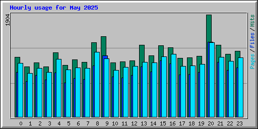 Hourly usage for May 2025