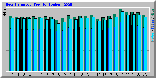 Hourly usage for September 2025