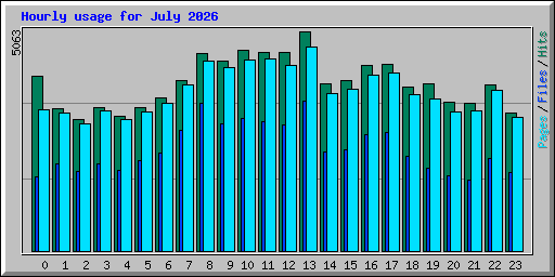 Hourly usage for July 2026